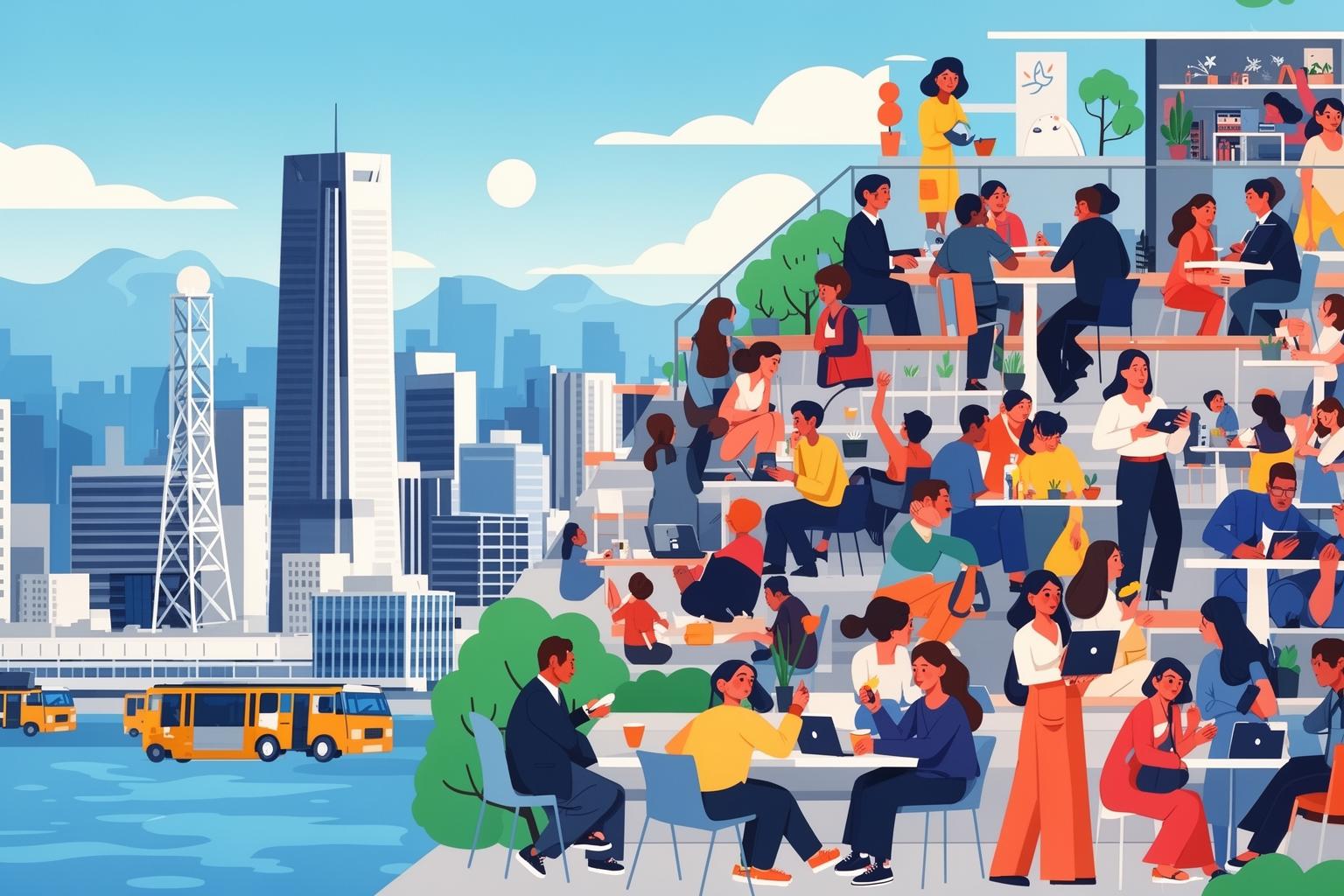 the-gleam-of-modernity-navigating-social-spaces-in-makuhari